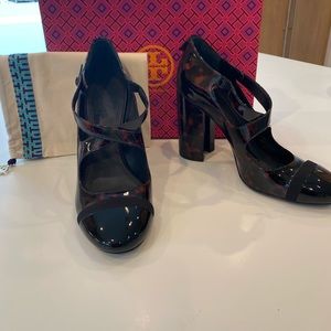 Tory Burch Amble Patent Leather Block Heel size 9